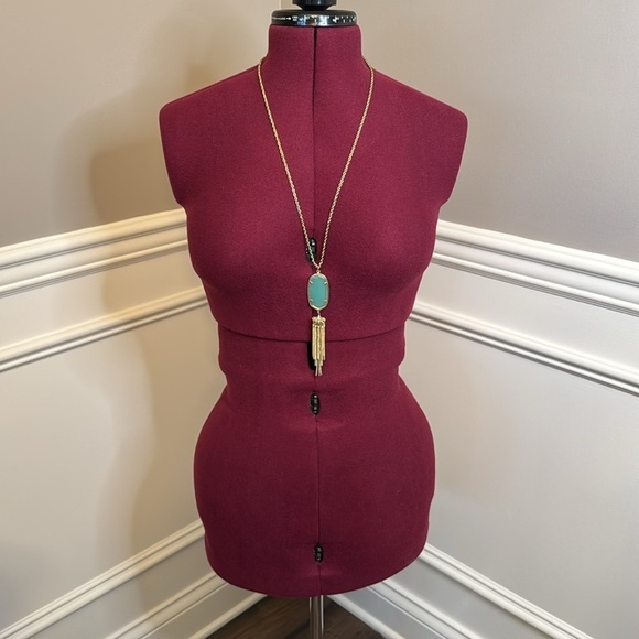 Retired Kendra Scott Rayne Gold Sea Green/Blue Necklace - Picture 2 of 7